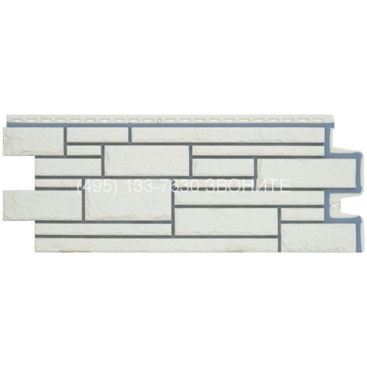 GL Панель фасадная полипропиленовая Камелот Премиум пломбирная (0,993*0,392) 10шт/уп шов 7004