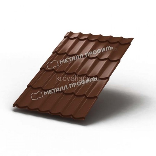 Металлочерепица МеталлПрофиль Ламонтерра-XL (PURETAN-20-RR750-0.5) /1 кв.м./