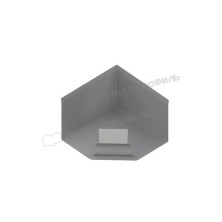 Угол желоба внутренний МЕТАЛЛ ПРОФИЛЬ БЮДЖЕТ 120х86 Ral 9003