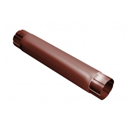 Труба круглая соединительная 1м 125/90 Grand Line (Гранд Лайн) ral 8004 1 шт