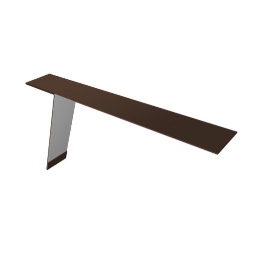 Планка карнизная фальц 130х80 0,5 Satin с пленкой RAL 8017 шоколад (2м)