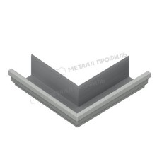 Угол желоба наружный МЕТАЛЛ ПРОФИЛЬ БЮДЖЕТ 120х86 Ral 9003