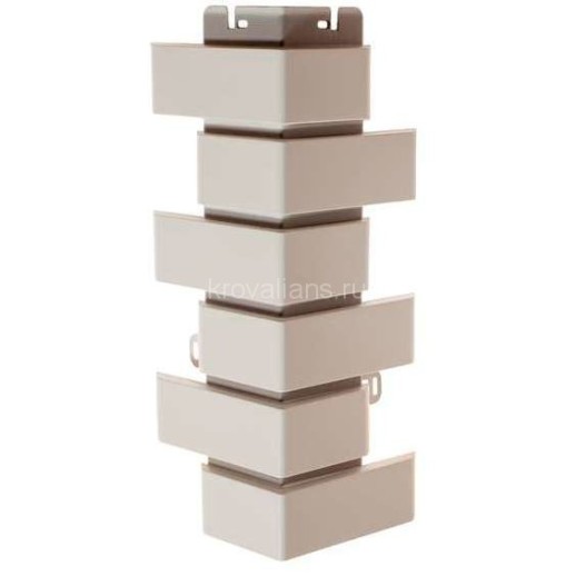 Угол наружный Клинкерный Кирпич БЕЛЫЙ  (0,450м х 0,160м х 0,31м) Альта Профиль 10/уп