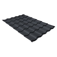 Металлочерепица кредо Grand Line 0,5 PurPro Matt 275 RAL 7024 мокрый асфальт