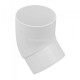 СТАНДАРТ Колено трубы 45°, белый