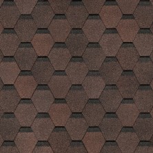 Гибкая черепица Docke PIE ORIGINAL ШЕСТИГРАННИК Коричневый, 4,1 м2 /цена указана за 1 кв.м./