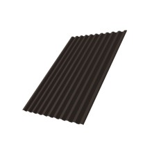 Профнастил С21R GL 0,5 GreenCoat Pural Matt RR 32 темно-коричневый (RAL 8019 серо-коричневый)