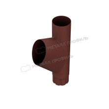 Тройник трубы МЕТАЛЛ ПРОФИЛЬ Foramina PUR 125/100 RR 32, коричневый