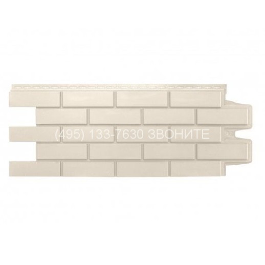 GL Панель фасадная полипропиленовая Клинкерный кирпич Премиум пломбирный (0,995*0,390) 10шт шов 7004