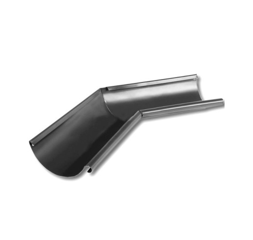 Угол желоба внутренний 135 Металл Профиль Престиж 125/100 ral 9005   1 шт