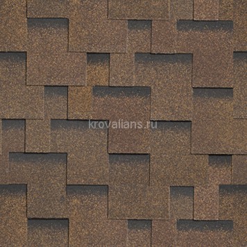 Гибкая черепица Шинглас (Shinglas) Ультра Фокстрот (Дуб) /1 кв.м/