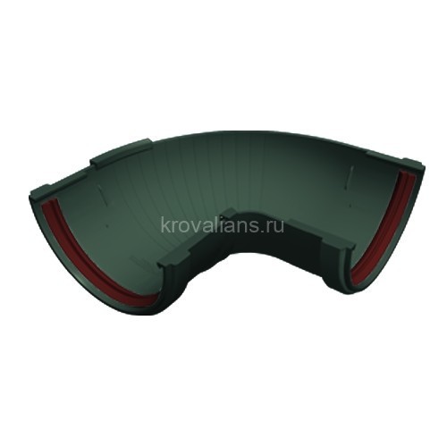 GL Standart 120/87 Угол желоба составной 90-150 град. ПВХ Grand Line зелёный (RAL 6005) (18 шт./уп.)