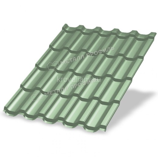 Металлочерепица МеталлПрофиль Трамонтана-XL NormanMP (Полиэстер-01-6019-0.5) /1 кв.м/