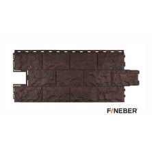 Доломит Фасайдинг дачный панель FineBer (Файнбер) Темно-коричневый 1 шт