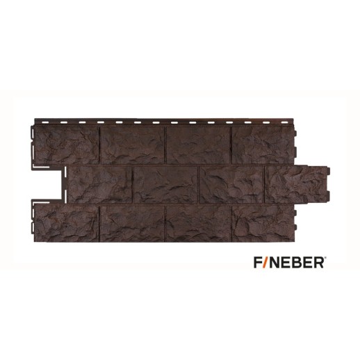 FineBer Фасайдинг Дачный панель Доломит темно-коричневый 1137х472мм, 8шт/уп