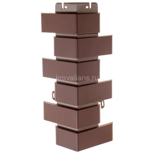 Угол наружный Клинкерный Кирпич КОРИЧНЕВЫЙ (0,450м х 0,160м х 0,31м) Альта Профиль 10/уп