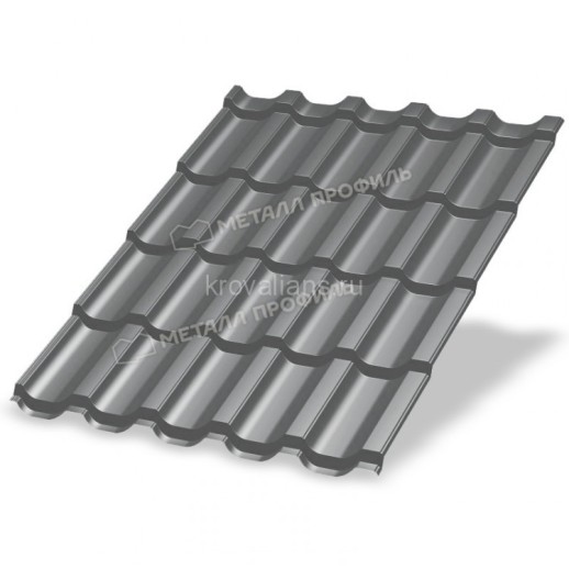 Металлочерепица МеталлПрофиль Трамонтана-XL NormanMP (Полиэстер-01-7004-0.5) /1 кв.м/