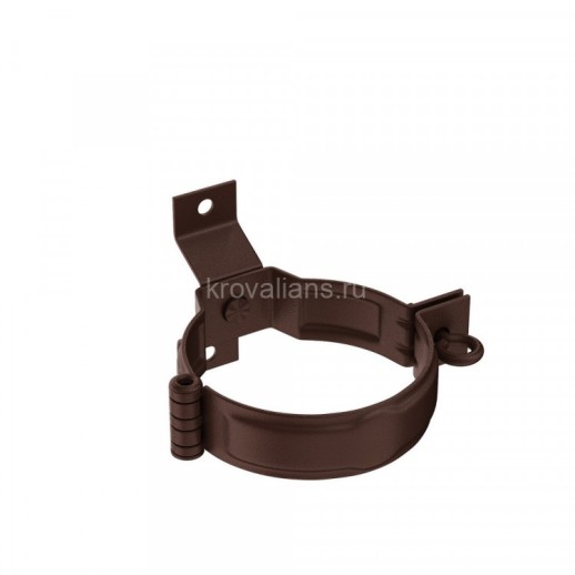 AS PU MATT 150/100 Хомут трубы под дерево декоративный с комплектом крепления RAL 8017 Matt