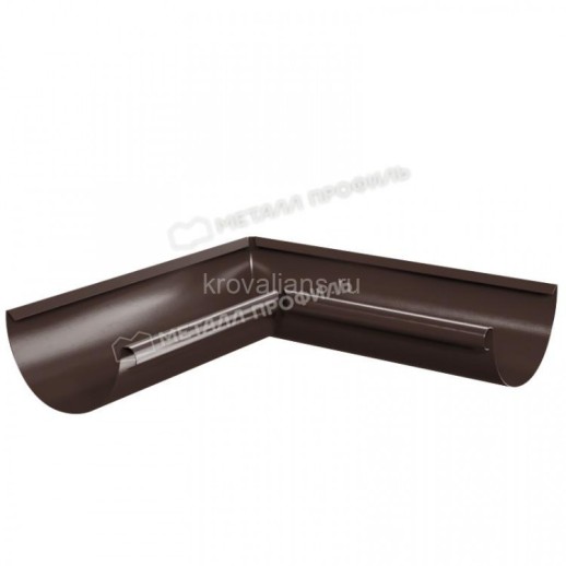 МП GS lite Угол желоба внутренний, RAL 8017, коричневый D125х90