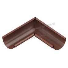 Угол желоба внутренний МЕТАЛЛ ПРОФИЛЬ GS lite D125х90 градусов Ral 8017