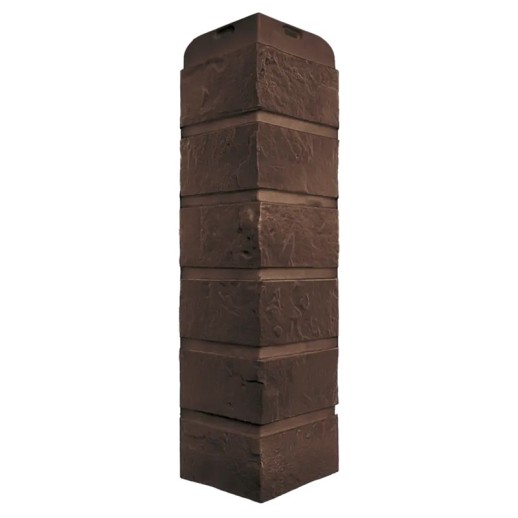 Угол наружный Кирпич Рижский ЭКО коричневый  (0,44м х 0,11м) Альта Профиль