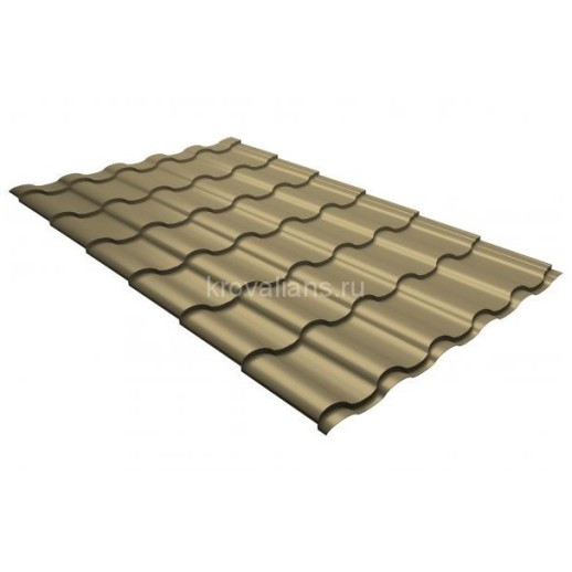 Металлочерепица Grand Line (Гранд Лайн) кредо 0,45 PE RAL 1014 /1 кв.м./