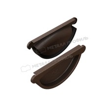 Заглушка желоба МЕТАЛЛ ПРОФИЛЬ Foramina Freeze 125/100 DarkBrown