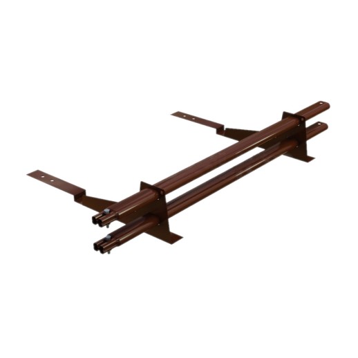 Снегозадержатель трубчатый BORGE 1м, 2 опоры, для композитной черепицы, коричневый шоколад (RAL8017)