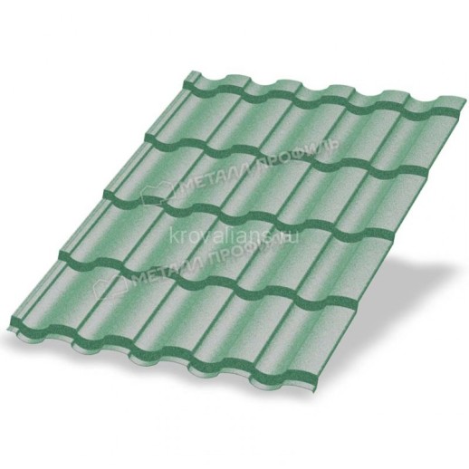 Металлочерепица МеталлПрофиль Монтекристо-X (PURMAN-20-Tourmalin-0.5) /1 кв.м./