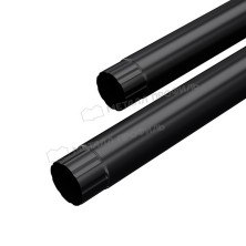 Труба соединительная МЕТАЛЛ ПРОФИЛЬ PURMAN BLACK EDITION 125/100 1м RAL 9005, черный