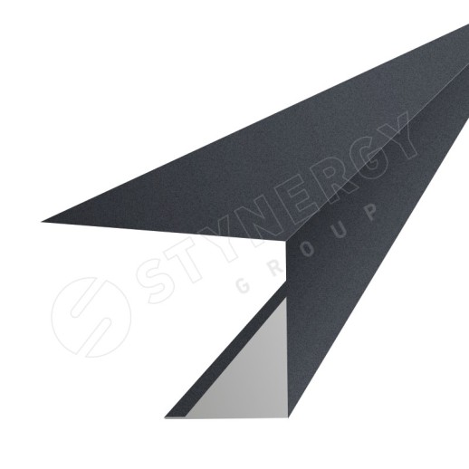 Планка завершающая фасадная 3000 Фальц Stynergy (CORUNDUM50-RAL7024-0.5)