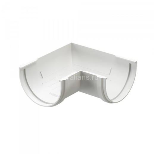 Docke STANDART Угловой элемент желоба 90 универсальный Белый 11 шт./уп.
