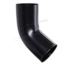 Колено сливное МЕТАЛЛ ПРОФИЛЬ PURMAN BLACK EDITION 125/100 RAL 9005, черный