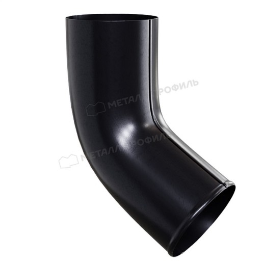 Колено сливное МЕТАЛЛ ПРОФИЛЬ PURMAN BLACK EDITION 125/100 RAL 9005, черный