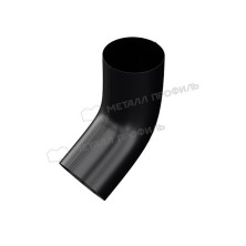 Колено трубы МЕТАЛЛ ПРОФИЛЬ PURMAN BLACK EDITION 125/100 RAL 9005, черный