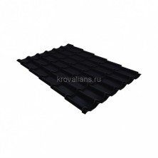 Металлочерепица модерн Grand Line (Гранд Лайн) 0,45 Drap RAL 9005 /1 кв.м./