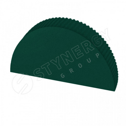 Заглушка к полукруглому коньку большому простая Stynergy (CORUNDUM50-RAL6005-0.5)