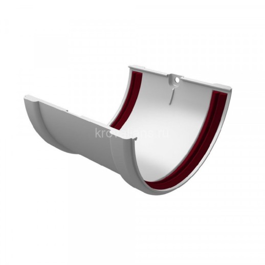 GL Standart 120/87 Соединитель желобов ПВХ Grand Line белый (48 шт./уп.)