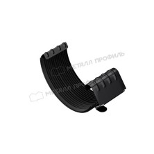 Соединитель желоба МЕТАЛЛ ПРОФИЛЬ PURMAN BLACK EDITION 125/100 RAL 9005, черный