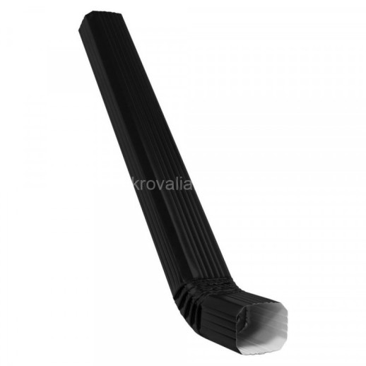 Vortex Matt 127/102 Труба прямоугольная с коленом Vortex Matt 3м RAL 9005