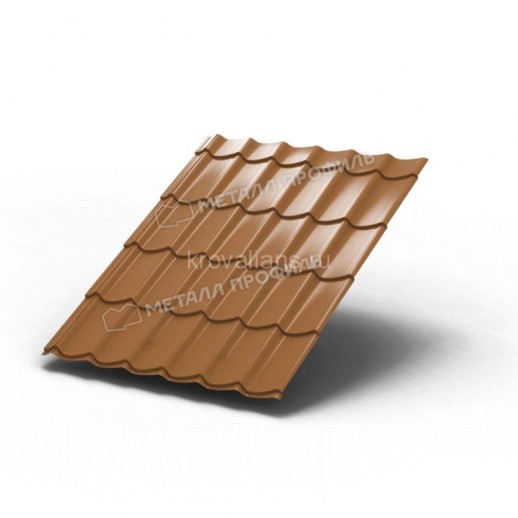 Металлочерепица МеталлПрофиль Ламонтерра (Colorcoat Prisma-03-Helios-0.5) /1 кв.м./