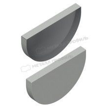 Заглушка желоба МЕТАЛЛ ПРОФИЛЬ ПРОЕКТ D185 Ral 9003