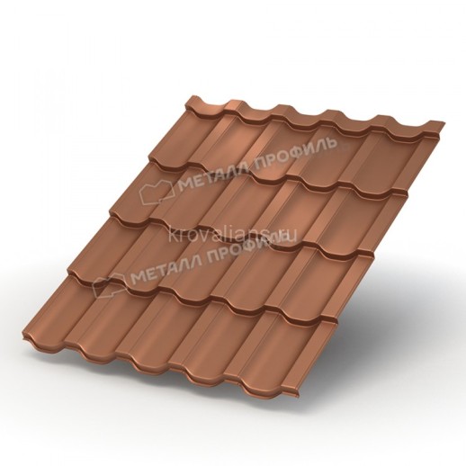 Металлочерепица МеталлПрофиль Трамонтана-X (Colorcoat Prisma-03-Helios-0.5) /1 кв.м/