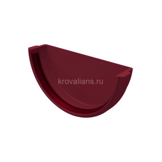 GL Standart 120/87 Заглушка желоба универсальная ПВХ Grand Line бордо (RAL 3005) (10 шт./уп.)