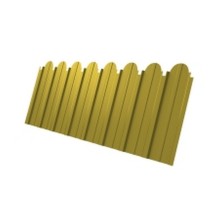 Профнастил С10A фигурный 0,45 PE с пленкой RAL 1018 цинково-желтый