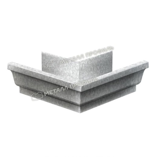 Угол желоба Металл Профиль Бюджет 120х86 наружный Цинк 1 шт