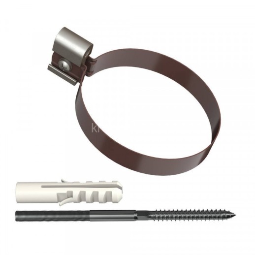 ТН Металл Стандарт 125/90 Хомут трубы Коричневый 8017