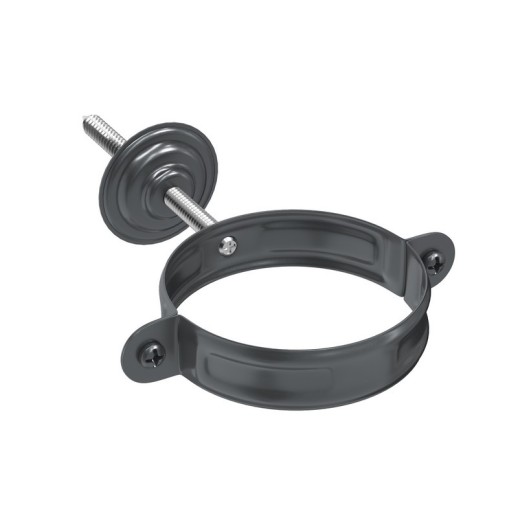 AS COMF PE 125/90 Хомут трубы с комплектом крепления RAL7024 20 шт/уп