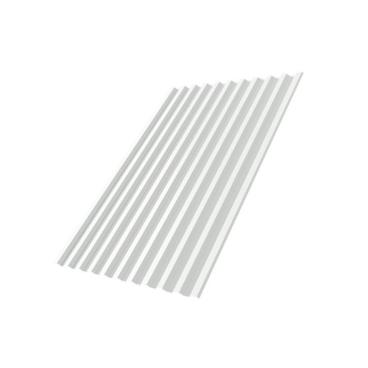 Профнастил С21R 0,5 Satin с пленкой RAL 9003 сигнальный белый