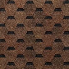 Гибкая черепица Docke PIE EURASIA ШЕСТИГРАННИК Светло-коричневый, 3м2 /цена указана за 1 кв.м/